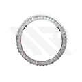 White Cubic Zirconia Bezel for SKX / SRPD: Stainless Steel