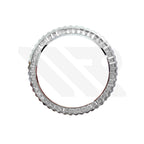 White Cubic Zirconia Bezel for SKX / SRPD: Stainless Steel