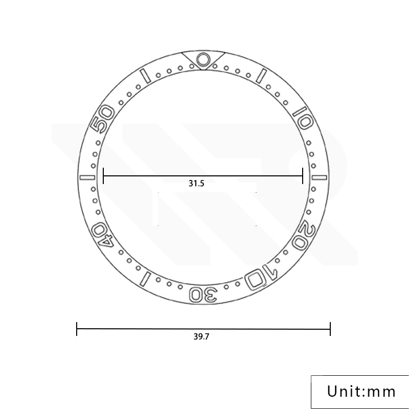 Keramik-Lünetteneinsatz für Seiko Prospex Sumo SBDC001 / SBDC003 / SBDC031 / SBDC033 - Grün/Gold