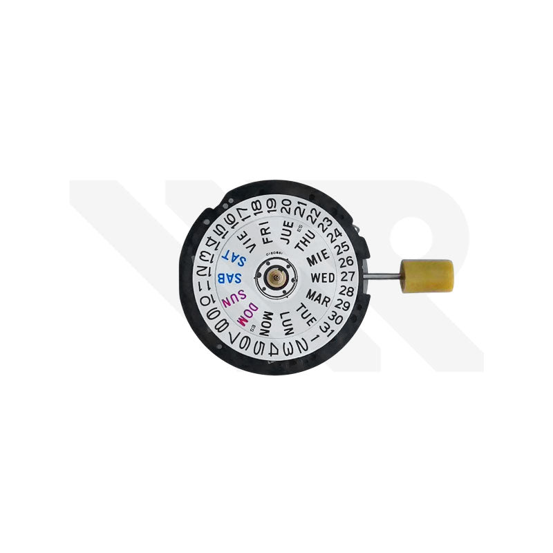 Seiko Calibre 5M83A Kinetic Quartz Movement with Day and Date