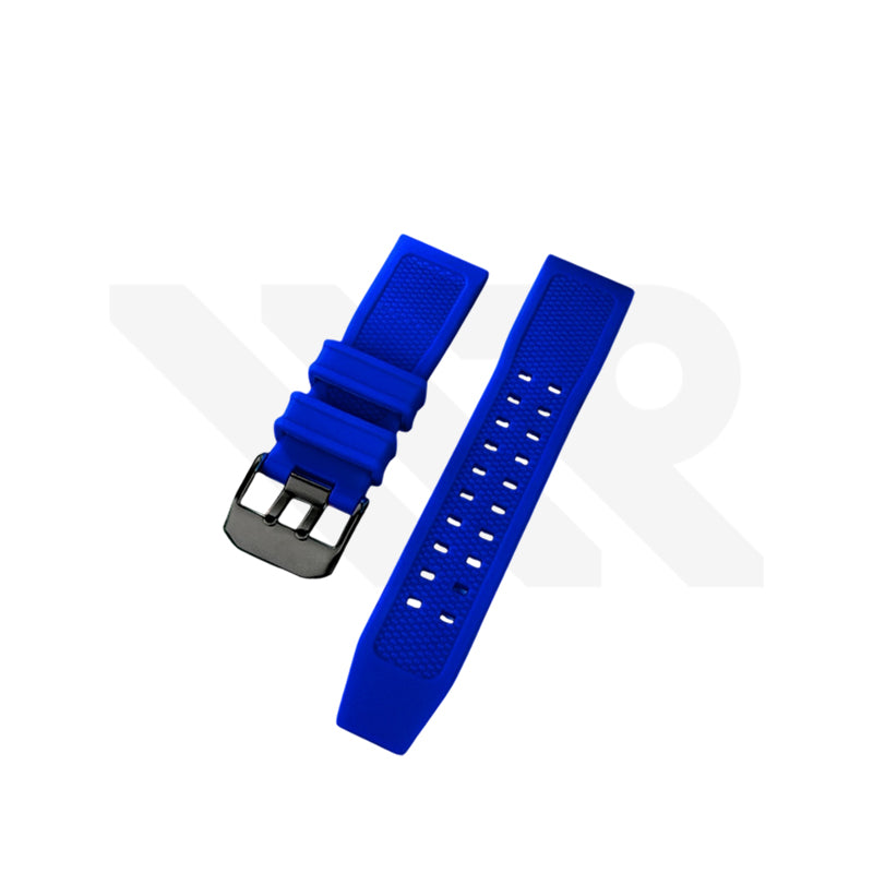 Silicone Diver Strap Compatible with Luminox Watches (Blue)