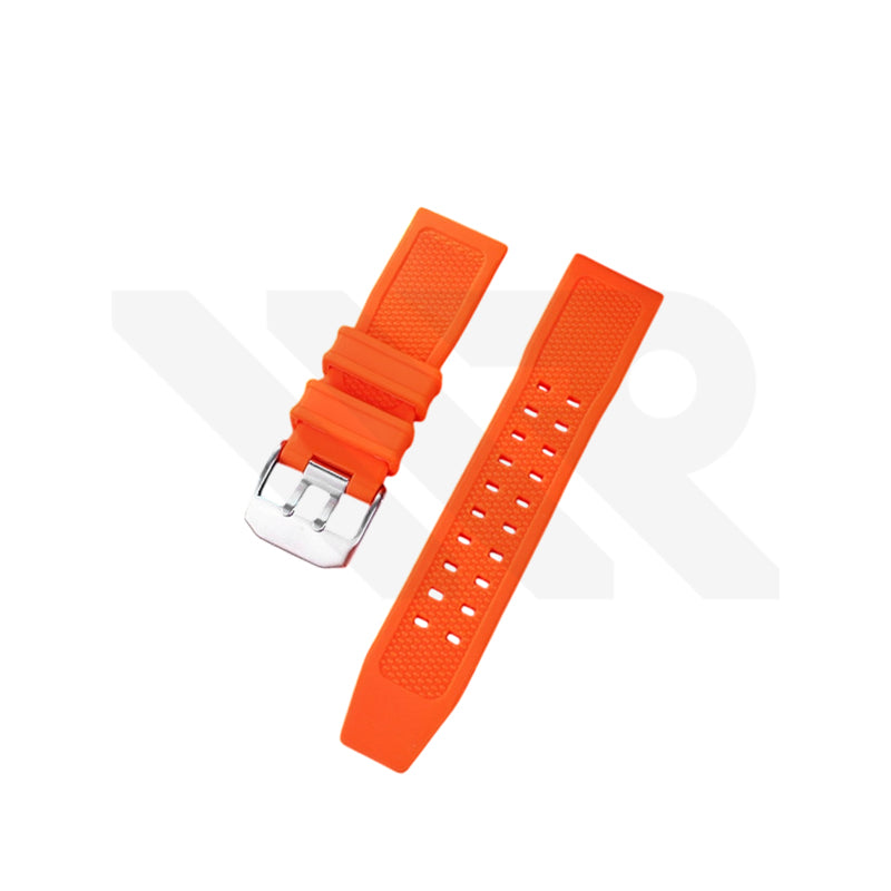Silicone Diver Strap Compatible with Luminox Watches (Orange)