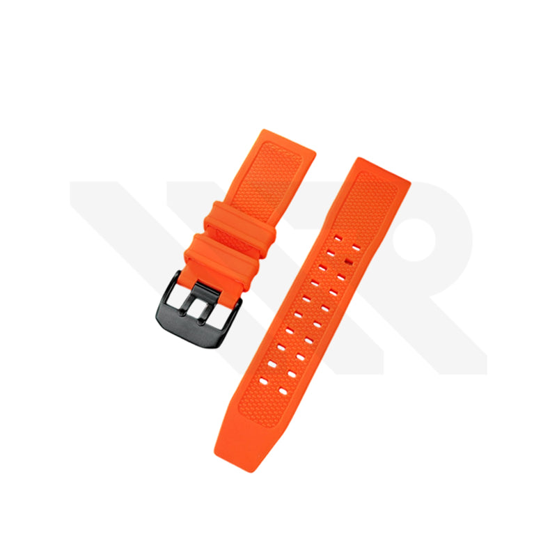 Silicone Diver Strap Compatible with Luminox Watches (Orange)