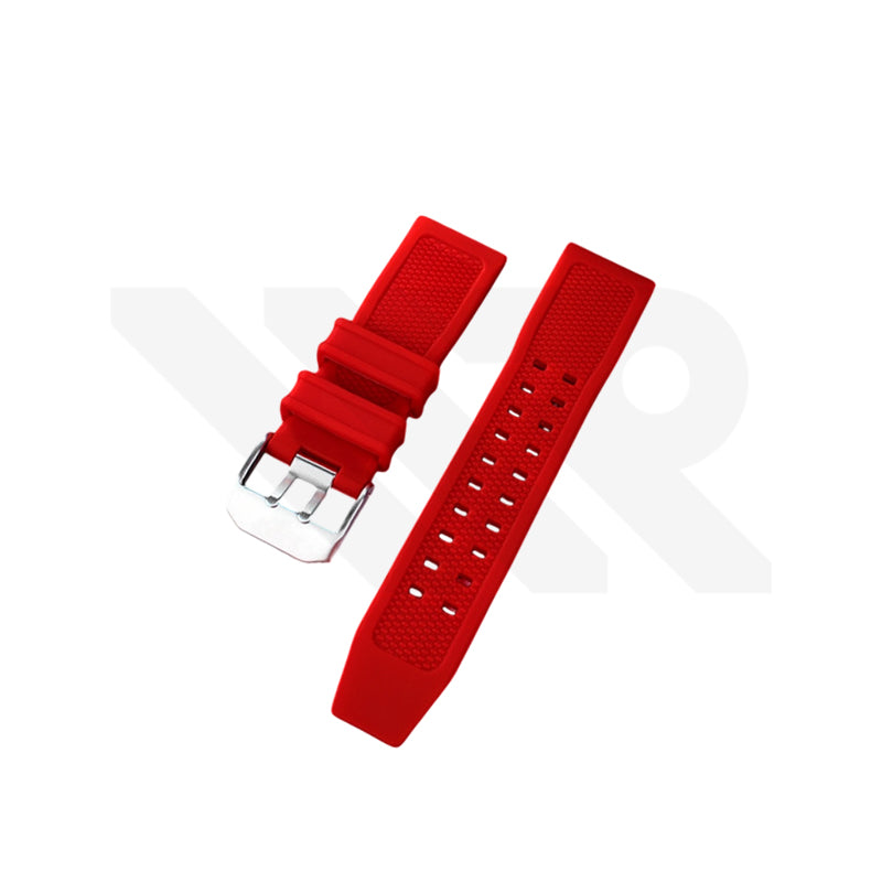 Silicone Diver Strap Compatible with Luminox Watches (Red)
