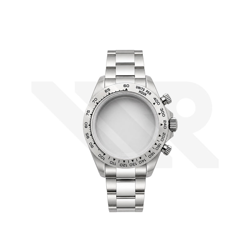 Stainless Steel Seikona Case Set for Daytona Seiko Mod: Stainless Steel Bezel