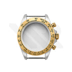 Stainless Steel Seikona Case Set for Daytona Seiko Mod: Stainless Steel Bezel Two-Tone Gold