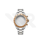 Stainless Steel Seikona Case Set for Daytona Seiko Mod: Stainless Steel Bezel Two-Tone Rose Gold