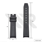 Curved End Silicon Strap for SKX Nautilus Mod - Red