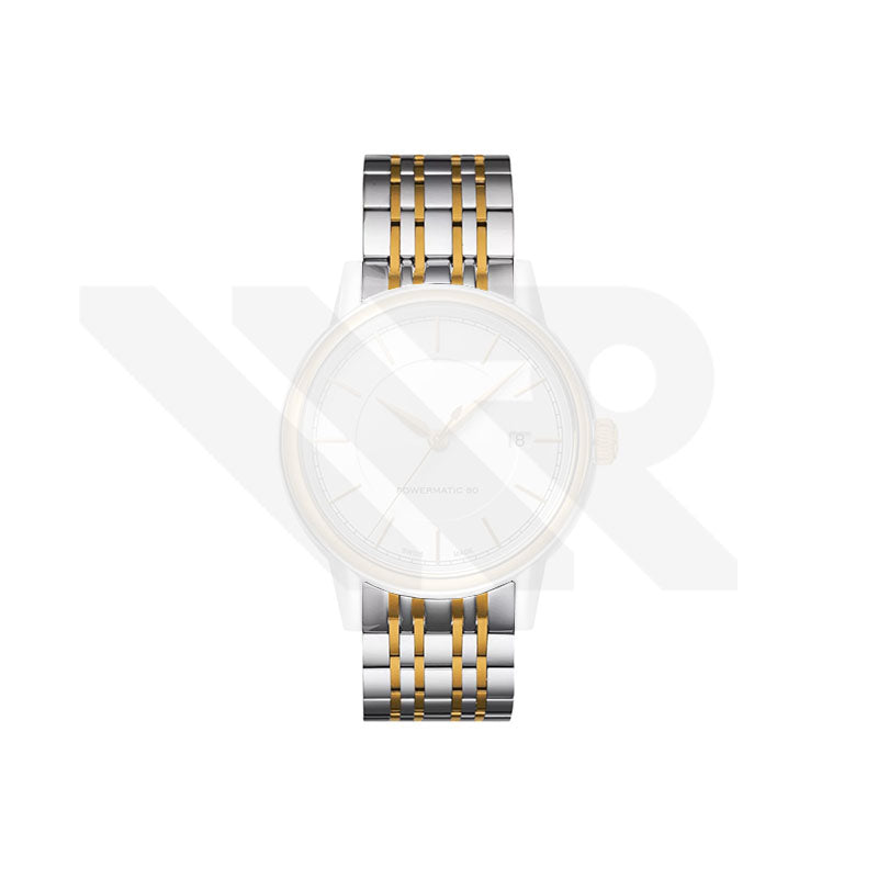 Replacement Stainless Steel Bracelet Compatible with Tissot Carson T085407A (Two-Tone Gold)