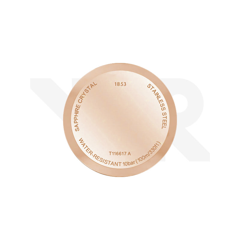 Replacement Caseback Compatible with Tissot Chrono XL Classic T116617A : Rose Gold