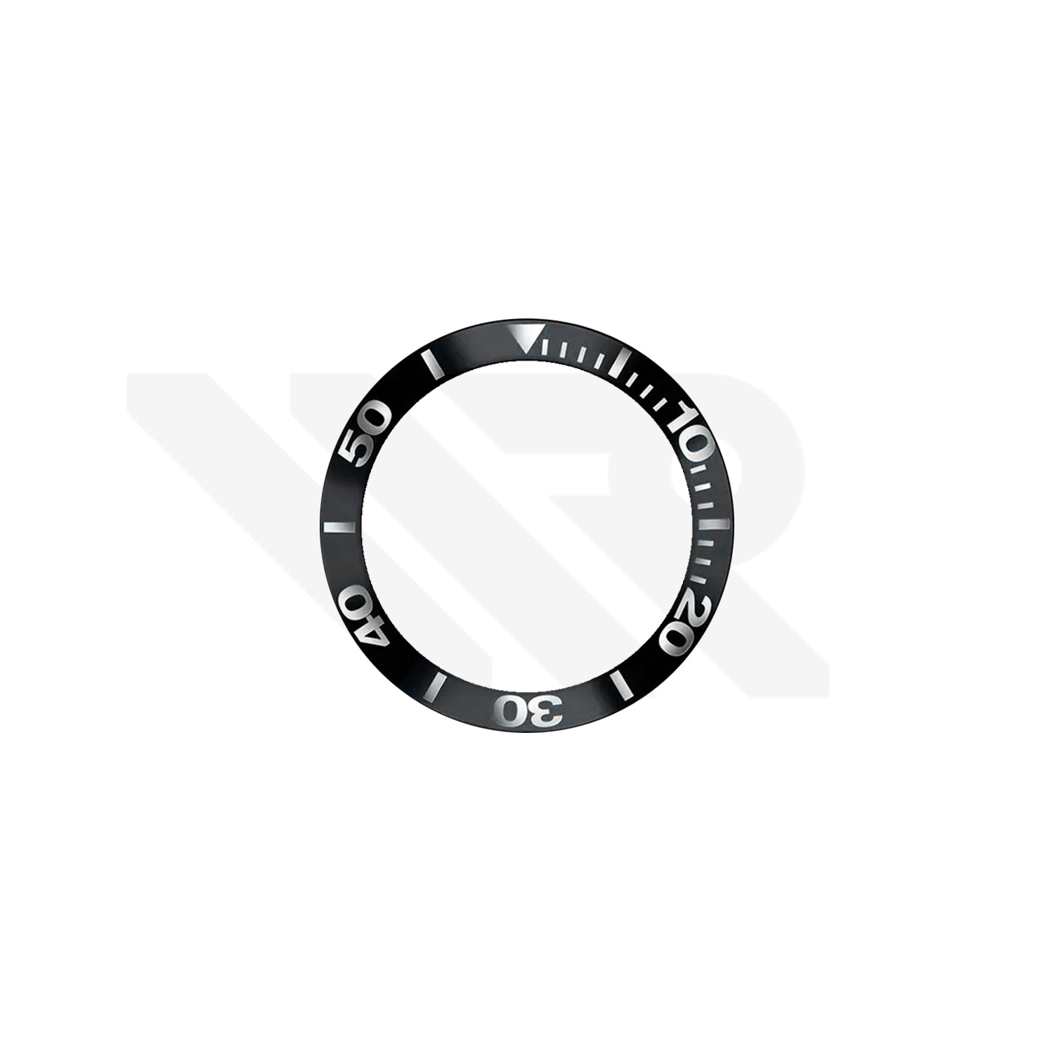 Replacement Mineral Bezel Ring Compatible with Tissot Seastar 1000 T120210A (Black/White)