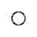 Replacement Mineral Bezel Ring Compatible with Tissot Seastar 1000 T120210A (Black/Gold)