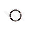Replacement Mineral Bezel Ring Compatible with Tissot Seastar 1000 T120210A (Black/Rose Gold)