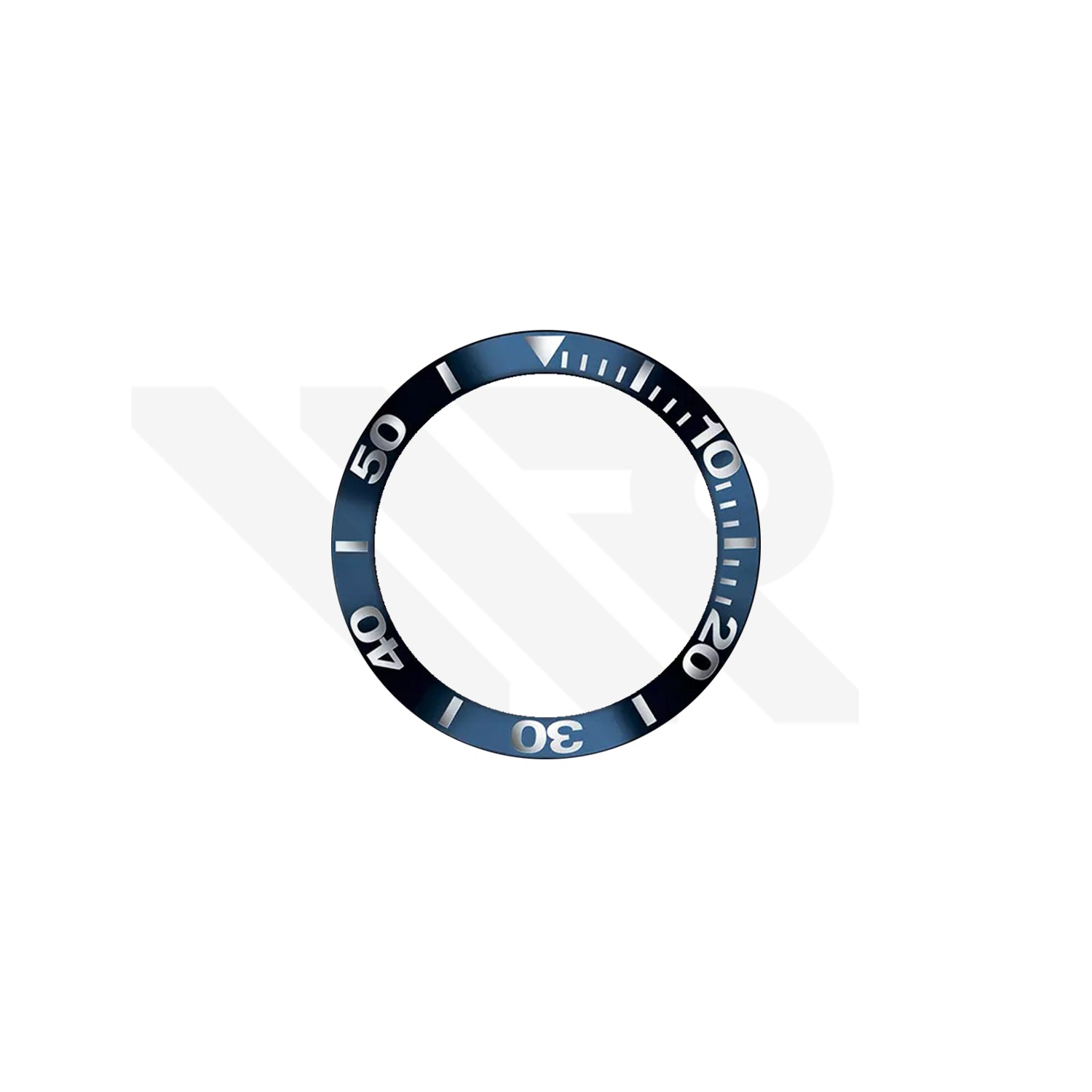 Replacement Mineral Bezel Ring Compatible with Tissot Seastar 1000 T120210A (Blue/White)