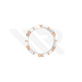 Replacement Mineral Bezel Ring Compatible with Tissot Seastar 1000 T120210A (White/Rose Gold)