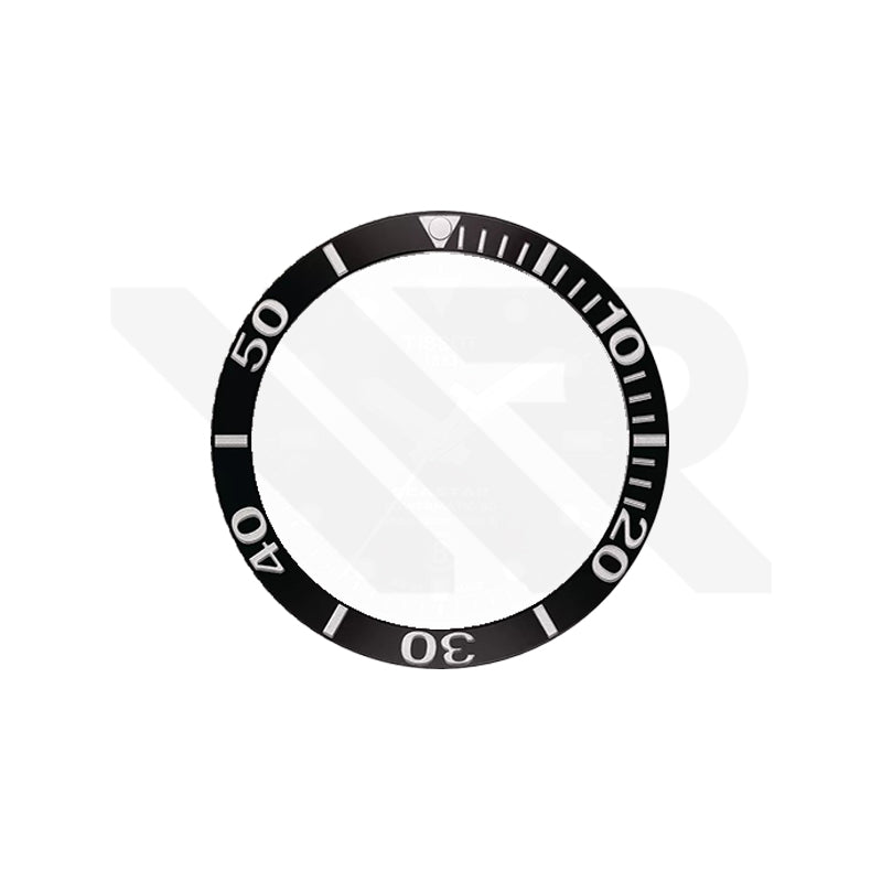 Replacement Ceramic Bezel Ring Compatible with Tissot Seastar 1000 T120407A : Black