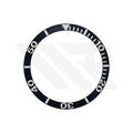 Replacement Aluminium Bezel Ring Compatible with Tissot Seastar 1000 T120417A (Black-Silver)