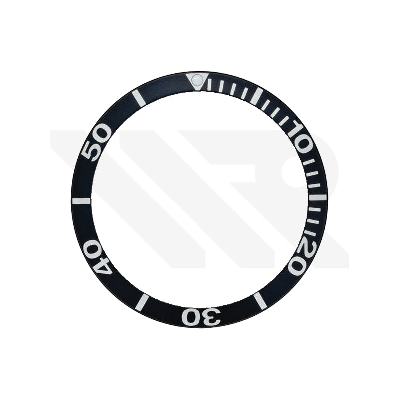 Replacement Aluminium Bezel Ring Compatible with Tissot Seastar 1000 T120417A (Black-Silver)