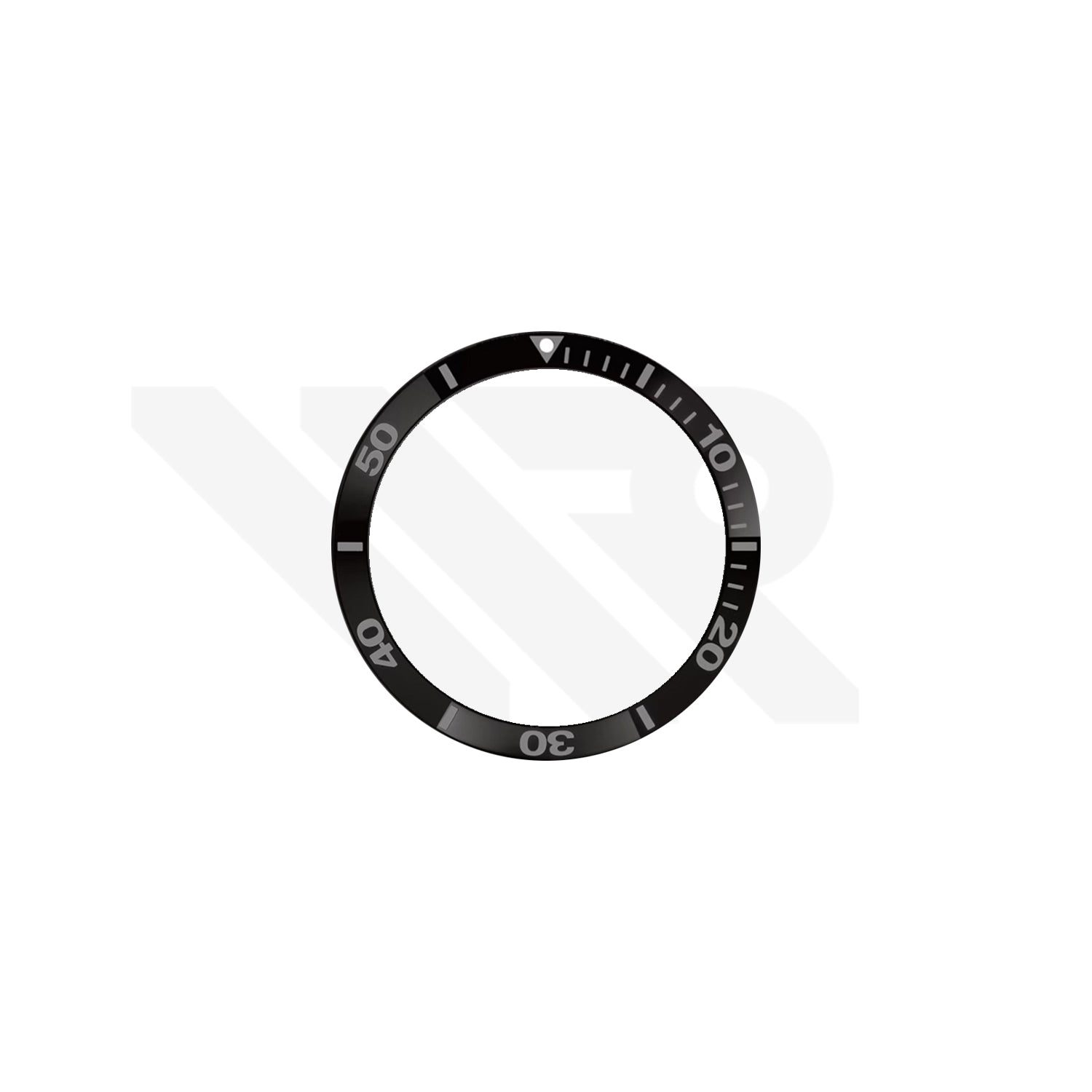 Replacement Mineral Bezel Ring Compatible with Tissot Seastar 1000 T120807A : Black/Gray