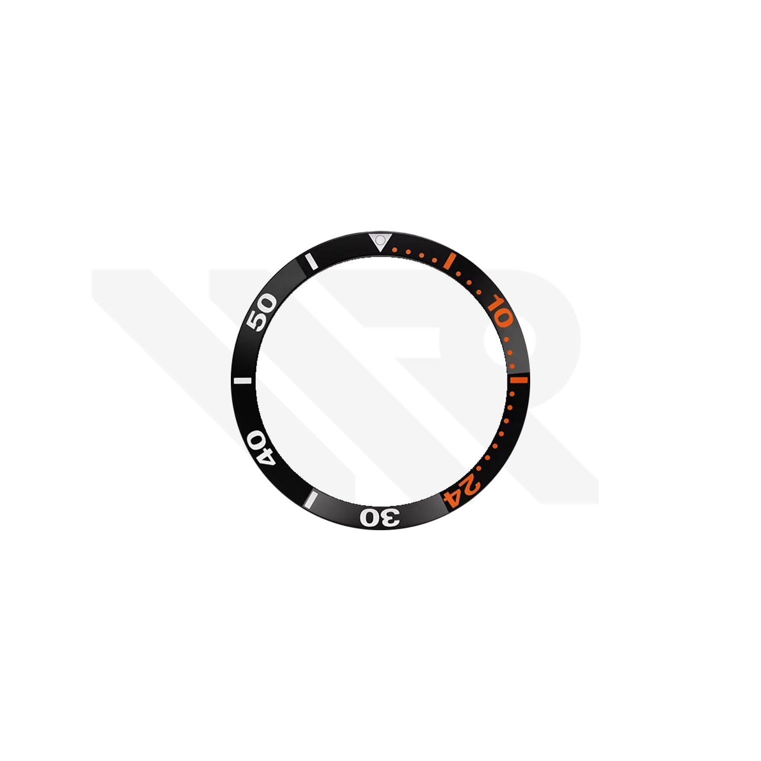 Replacement Mineral Bezel Ring Compatible with Tissot Seastar 1000 T120807A : Black/Orange