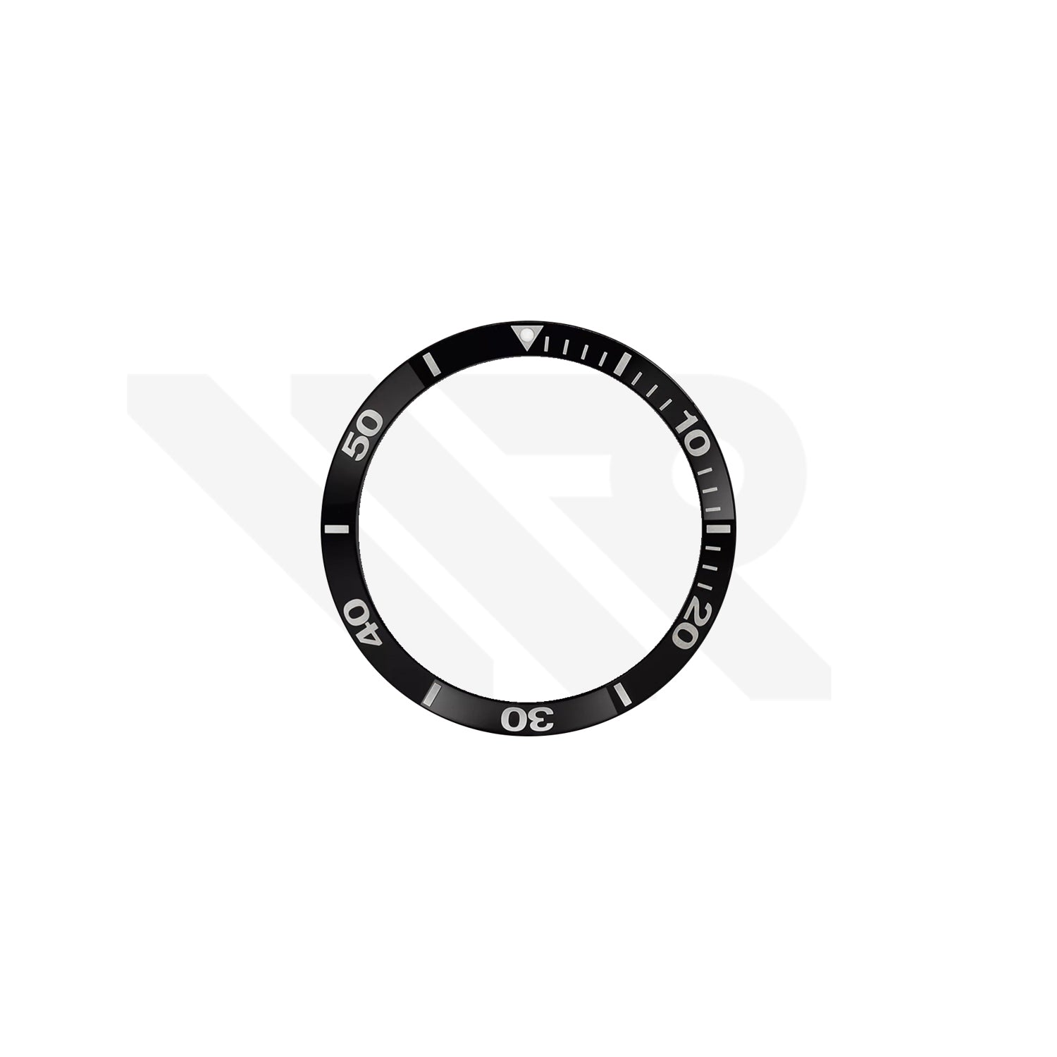 Replacement Mineral Bezel Ring Compatible with Tissot Seastar 1000 T120807A : Black/Silver