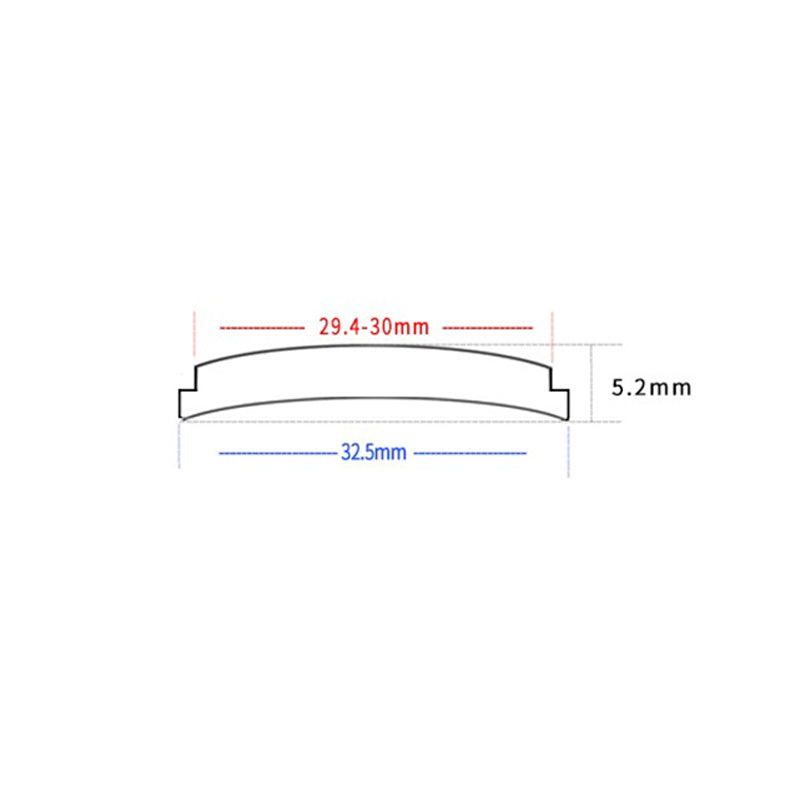 Groove Edge Double Domed Sapphire Crystal for Seiko Vintage Tuna / Modern Tuna (No AR Coating)