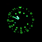 Dual Time Ceramic Sloped Bezel Insert for SKX/SRPD - Black with C3 Lume