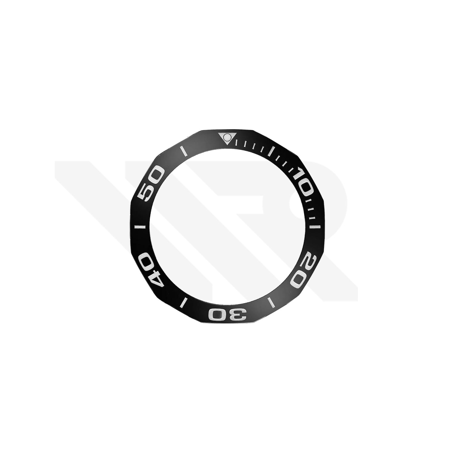 Replacement Ceramic Bezel Ring Compatible with Tag Heuer Aquaracer 43mm WAY201 Series : Black