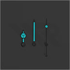 Mercedes Watch Hands for Seiko Mod: Gold Blue Luminous