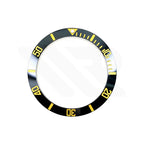 Sub Ceramic Sloped Bezel Insert For MDV-106A: Black and Yellow