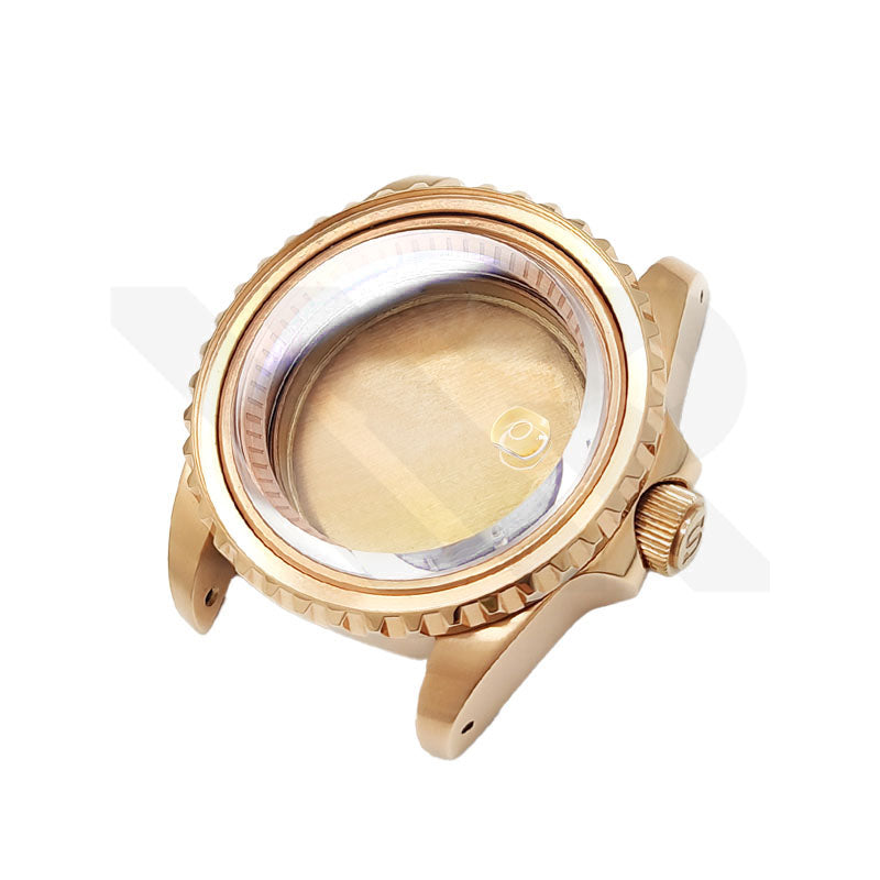 SUB Oyster Style Brushed Case Set for Seiko SKX / SRPD Mod: Rose Gold