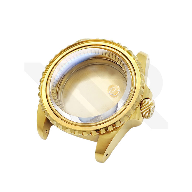 SUB Oyster Style Brushed Case Set for Seiko SKX / SRPD Mod: Gold