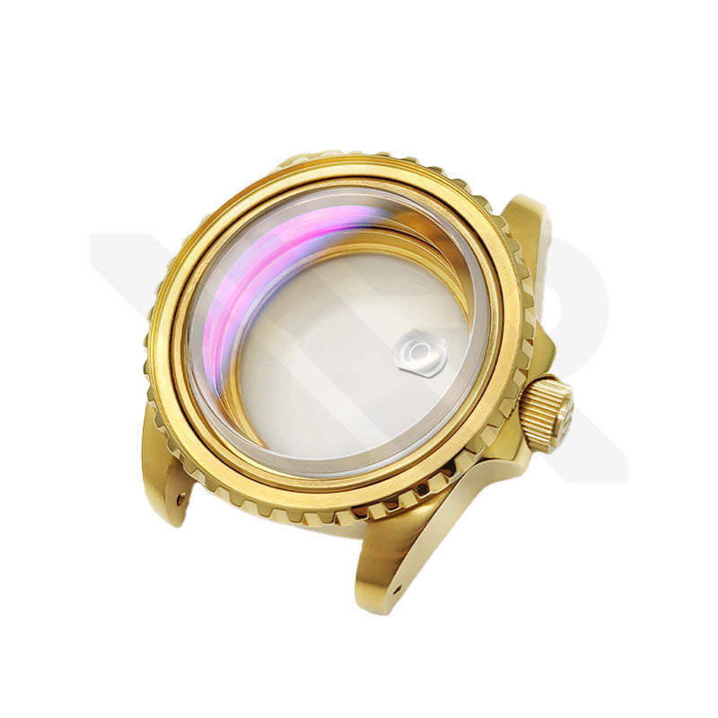 SUB Oyster Style Brushed Case Set for Seiko SKX / SRPD Mod: Gold