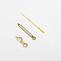 Mercedes Watch Hands for Casio MDV Mod: Gold w Yellow (Cathedral)