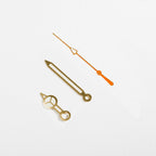 Mercedes Watch Hands for Casio MDV Mod: Gold w Orange (Cathedral)