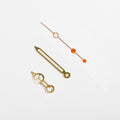 Mercedes Watch Hands for Casio MDV Mod: Gold w Orange