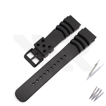 Load image into Gallery viewer, GL381 Style Rubber Strap  for SKX/SRPD - Black (Black Buckle)
