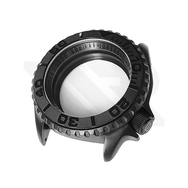 YM Style Sandblasted Case Set for Seiko Mod: Black
