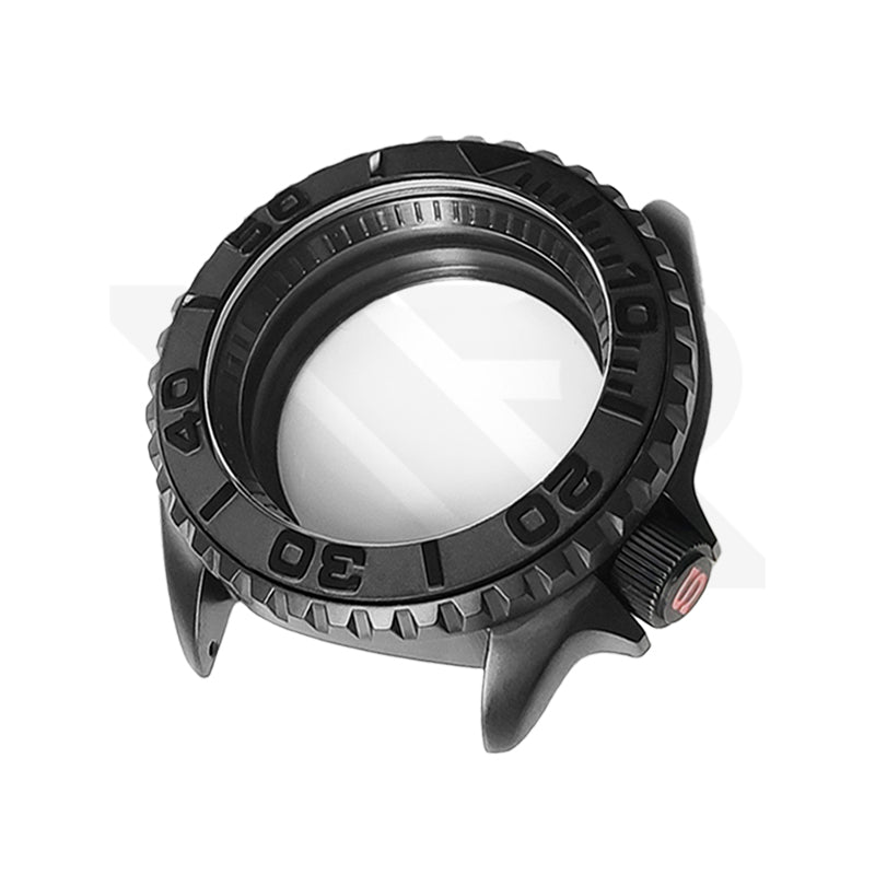 YM Style Sandblasted Case Set for Seiko Mod: Black