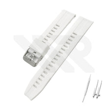 Load image into Gallery viewer, Curved End Silicon Strap for SKX Nautilus Mod - White
