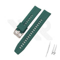 Curved End Silicon Strap for SKX Nautilus Mod - Green