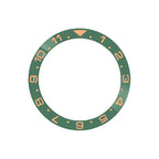 Dual Time Ceramic Sloped Bezel Insert for SKX/SRPD - Green (Rose Gold Numbers)