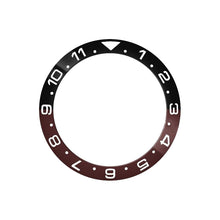 Load image into Gallery viewer, Dual Time Ceramic Sloped Bezel Insert for SKX/SRPD - Black/Coffee
