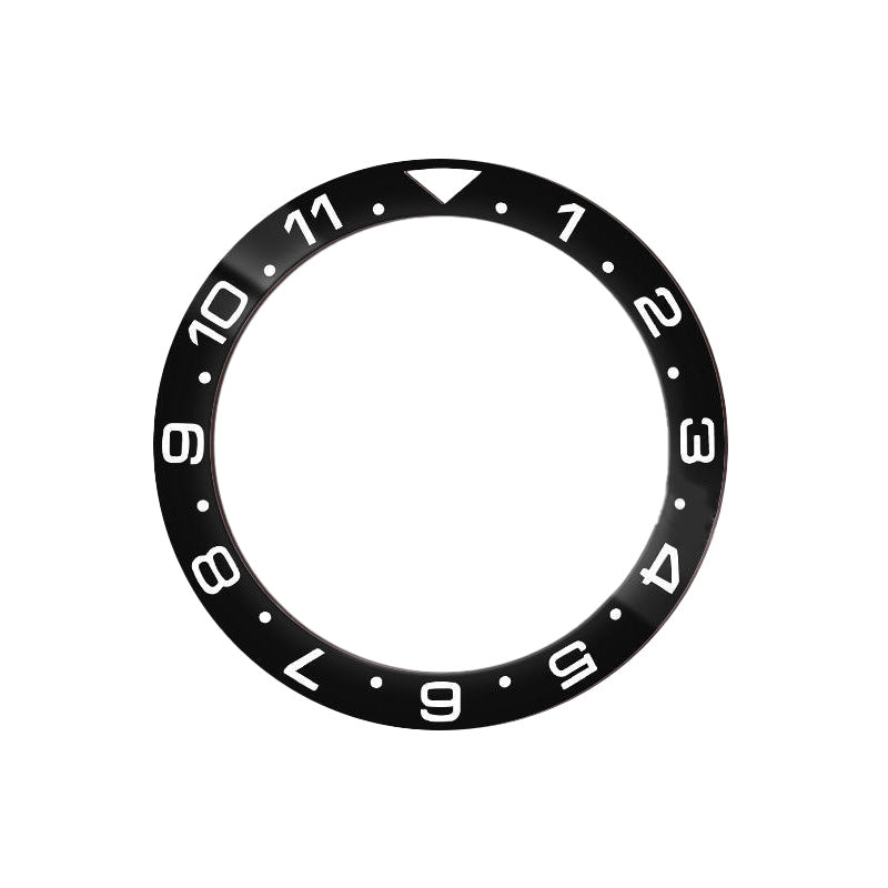 Dual Time Ceramic Sloped Bezel Insert for SKX/SRPD - Black