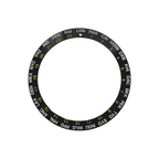 World Time GMT Ceramic Sloped Bezel Insert for SKX/SRPD - Black/Gold