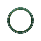 World Time GMT Ceramic Sloped Bezel Insert for SKX/SRPD - Green/Gold