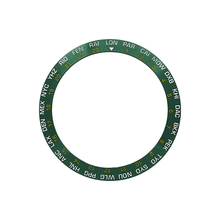 Load image into Gallery viewer, World Time GMT Ceramic Sloped Bezel Insert for SKX/SRPD - Green/Gold
