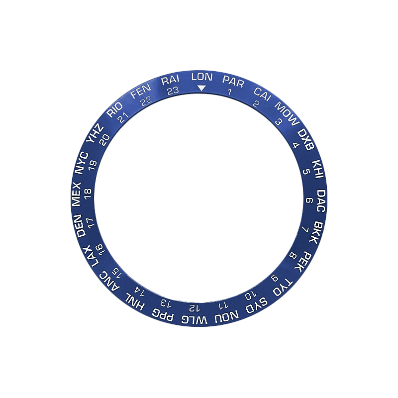 World Time GMT Ceramic Sloped Bezel Insert for SKX/SRPD - Blue/White