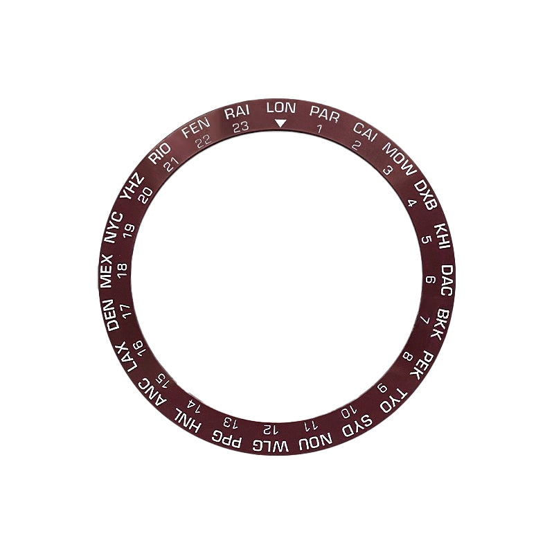 World Time GMT Ceramic Sloped Bezel Insert for SKX/SRPD - Coffee/White