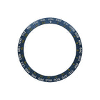 World Time GMT Ceramic Sloped Bezel Insert for SKX/SRPD - Aegean Blue/Gold